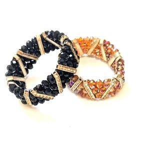 2 beaded stretchy bracelets